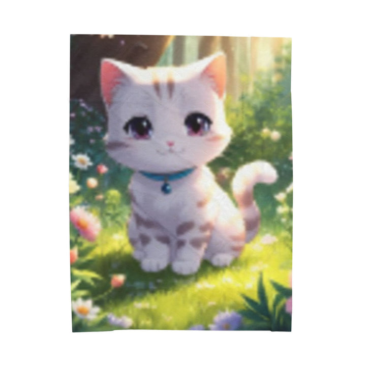 Velveteen Plush Blanket ai cat