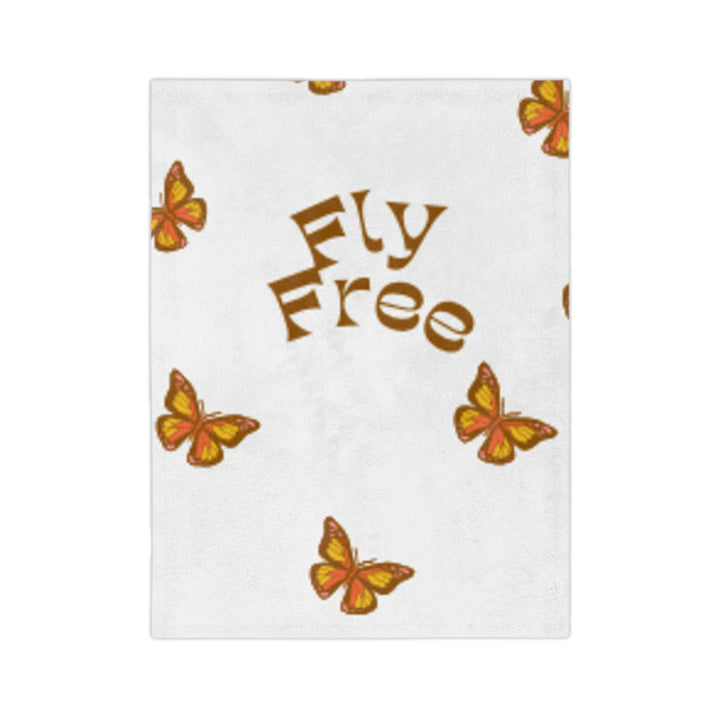 Fly Free Velveteen Microfiber Blanket - Cozy Butterfly Throw for Comfort & Inspiration