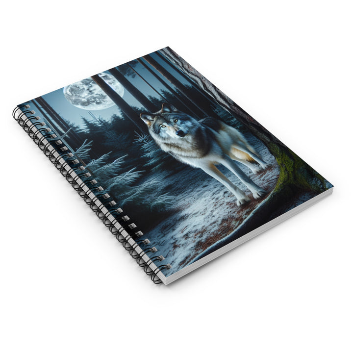 Wolf Design Spiral Notebook - Ruled Line for Nature Lovers