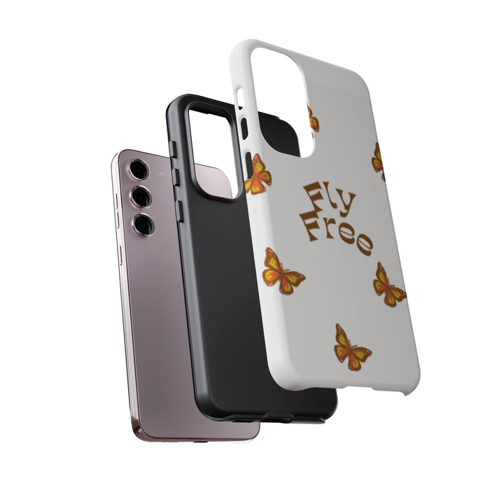 Stylish Phone Case | 'Fly Free' Butterfly Design | Unique Tough Cases