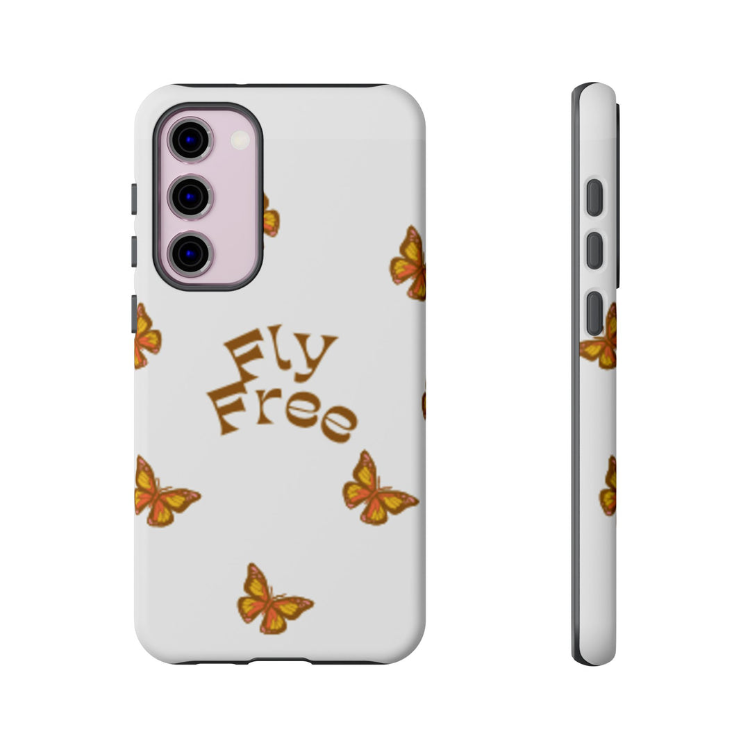 Stylish Phone Case | 'Fly Free' Butterfly Design | Unique Tough Cases