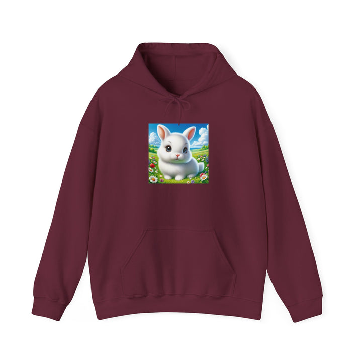 Cute Bunny Hooded Sweatshirt for Animal Lovers, Cozy Apparel for Spring, Easter Gift, Gift for Kids, Casual Wear