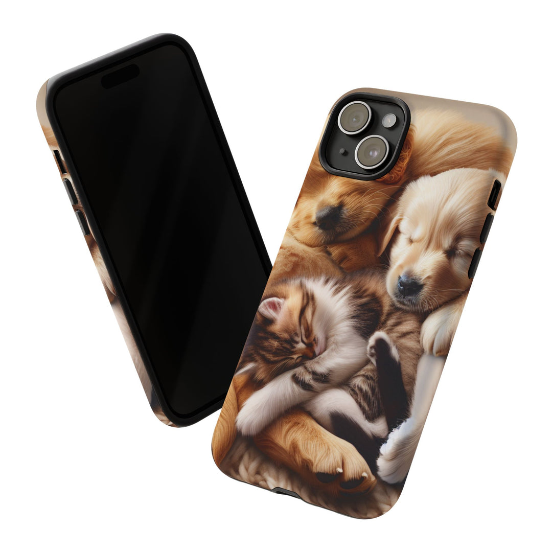 Cute Pets Phone Case - Adorable Dog and Cat Design for Animal Lovers