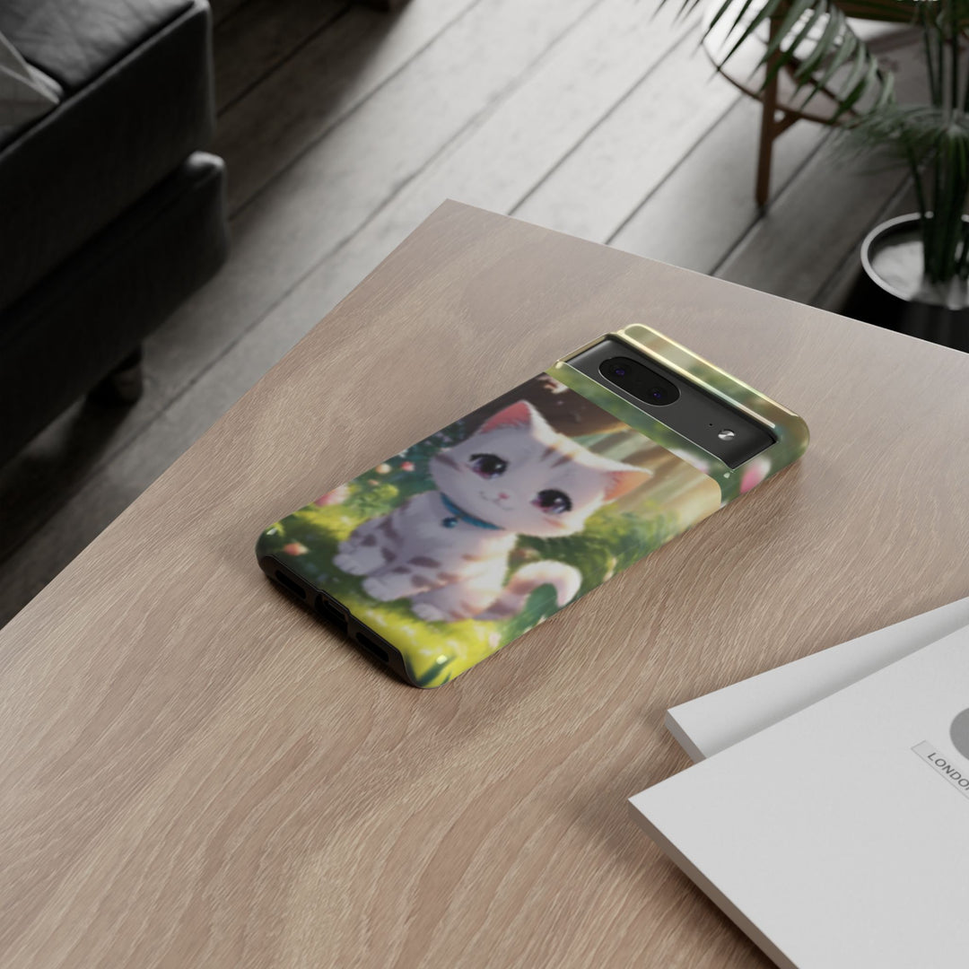 Cute Ai Cat Phone Case - Tough Protection with Floral Design for Cat Lovers