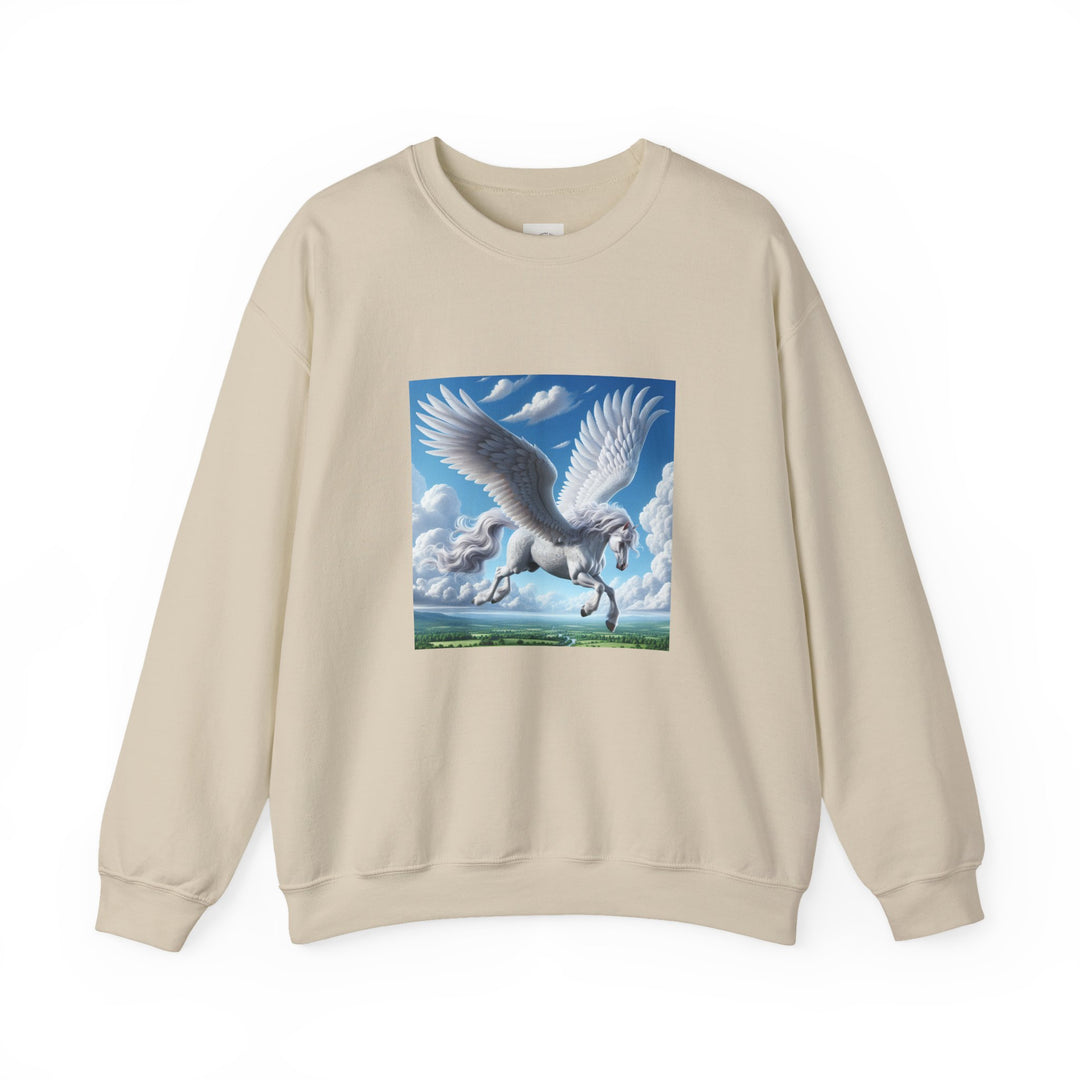 Mythical Pegasus Crewneck Sweatshirt, Cozy Unicorn Gift, Fantasy Apparel, Perfect for Fall, Unique Unisex Sweatshirt