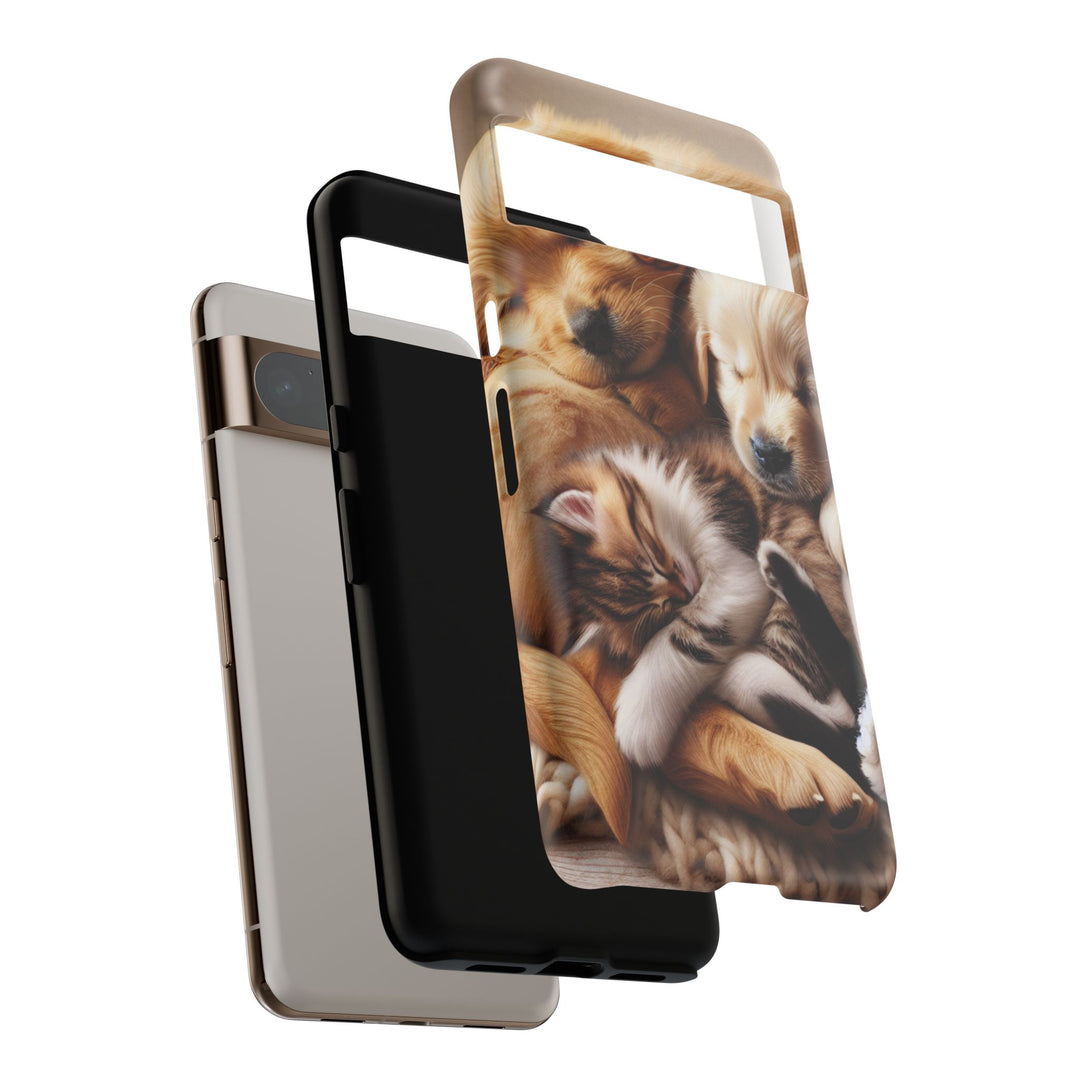 Cute Pets Phone Case - Adorable Dog and Cat Design for Animal Lovers