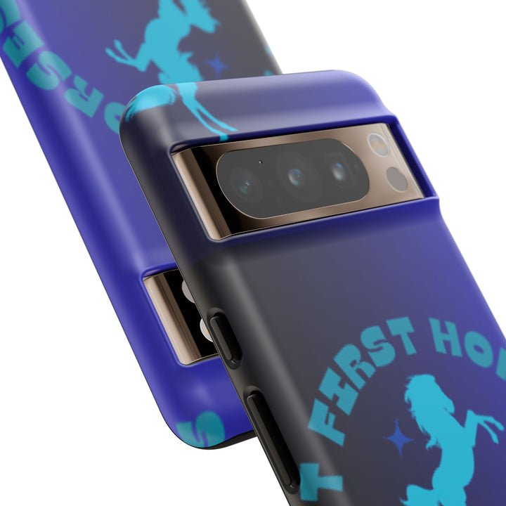 But First Horses Phone Case – Durable Tough Case for Horse Lovers