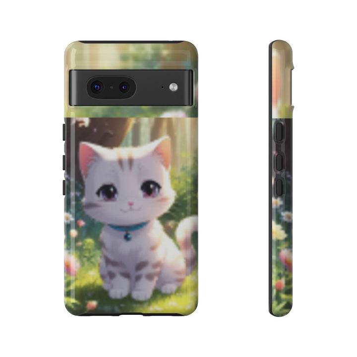 Cute Ai Cat Phone Case - Tough Protection with Floral Design for Cat Lovers