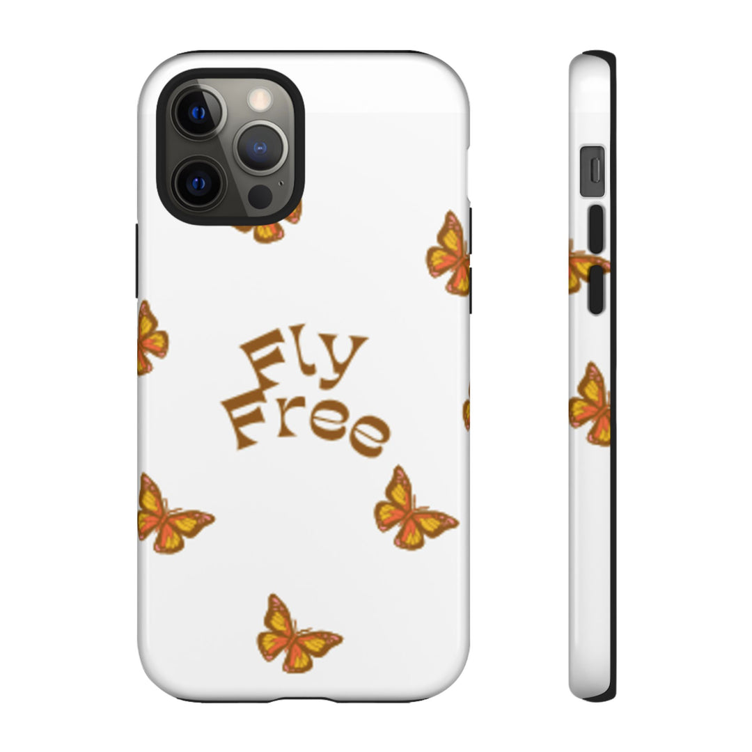 Stylish Phone Case | 'Fly Free' Butterfly Design | Unique Tough Cases