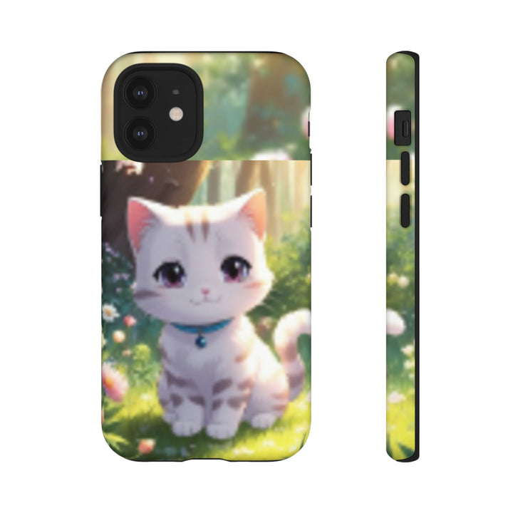 Cute Ai Cat Phone Case - Tough Protection with Floral Design for Cat Lovers