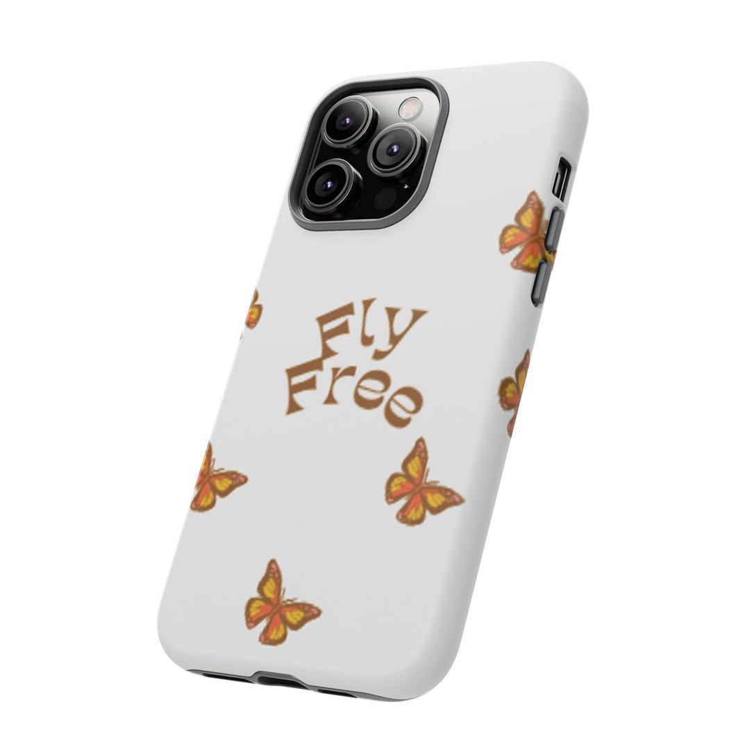 Stylish Phone Case | 'Fly Free' Butterfly Design | Unique Tough Cases