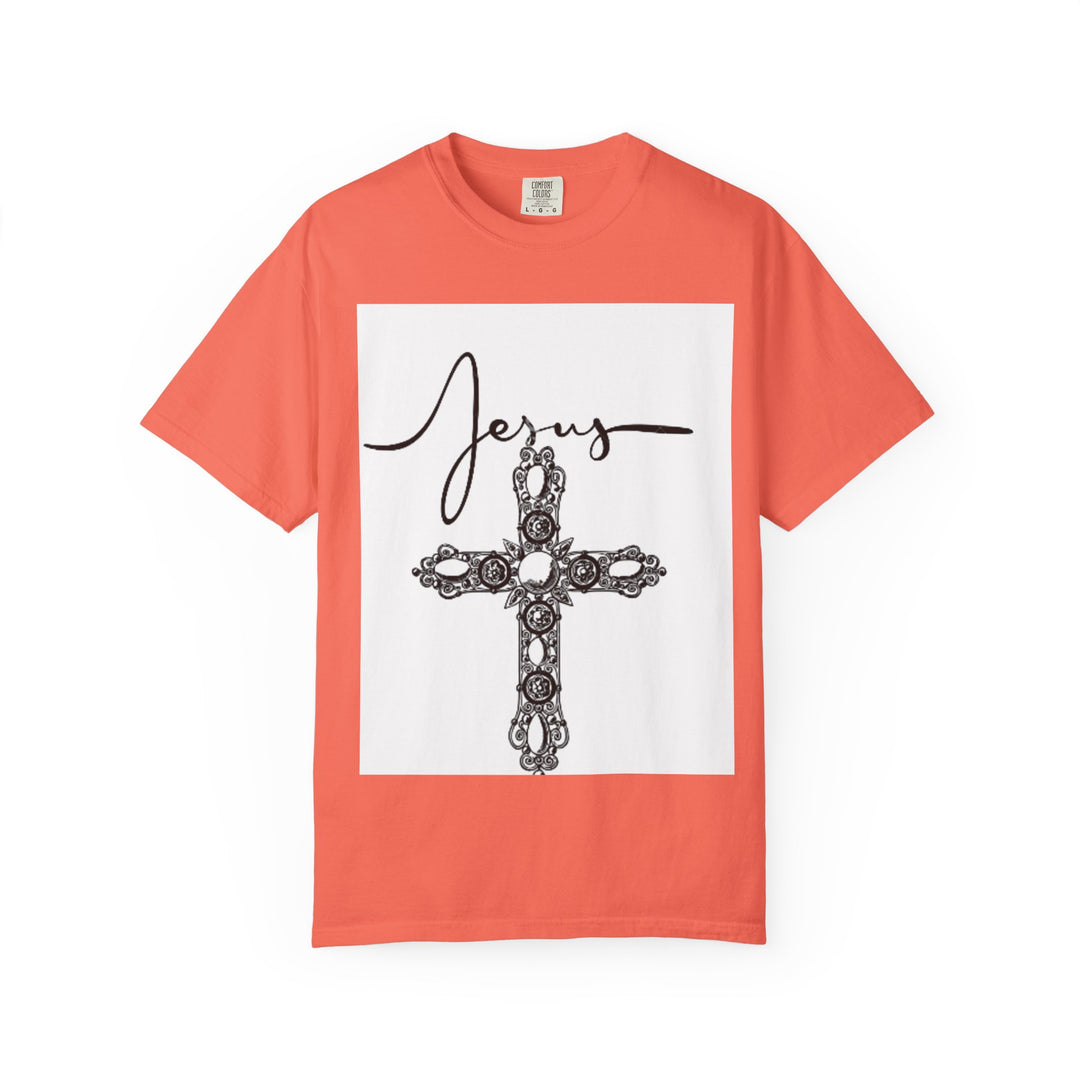 Jesus Cross Graphic T-Shirt | Vintage Style Tee, Religious Apparel, Faith-Based Fashion, Gift for Believers, Christian Heritage