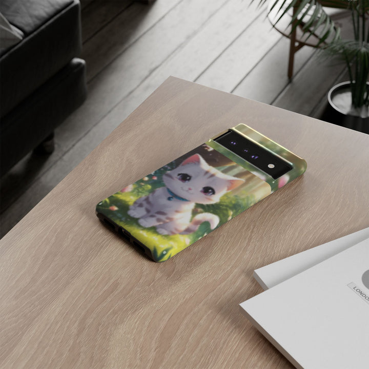 Cute Ai Cat Phone Case - Tough Protection with Floral Design for Cat Lovers
