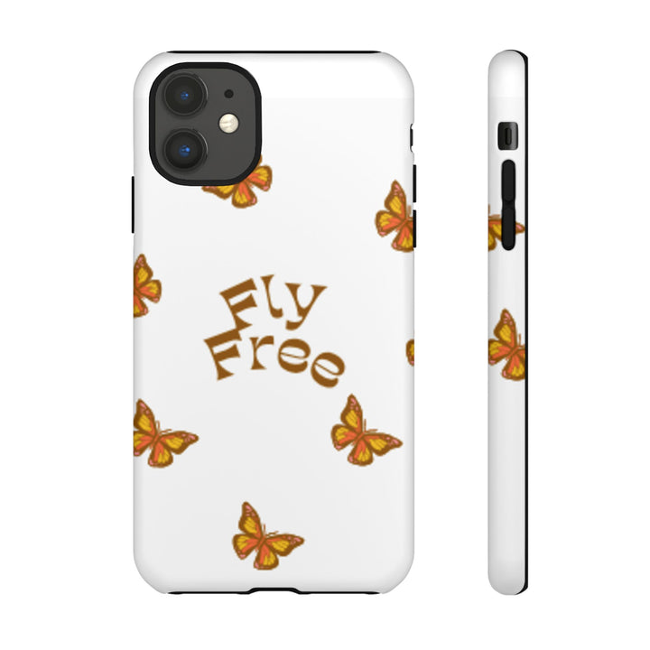Stylish Phone Case | 'Fly Free' Butterfly Design | Unique Tough Cases