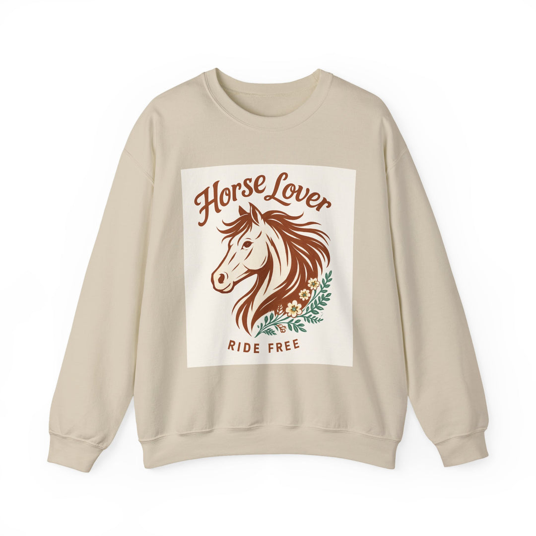 Cozy Horse Lover Sweatshirt, Equine Enthusiast Apparel, Perfect Gift for Equestrians, Casual Comfort, Horseback Riding Fashion