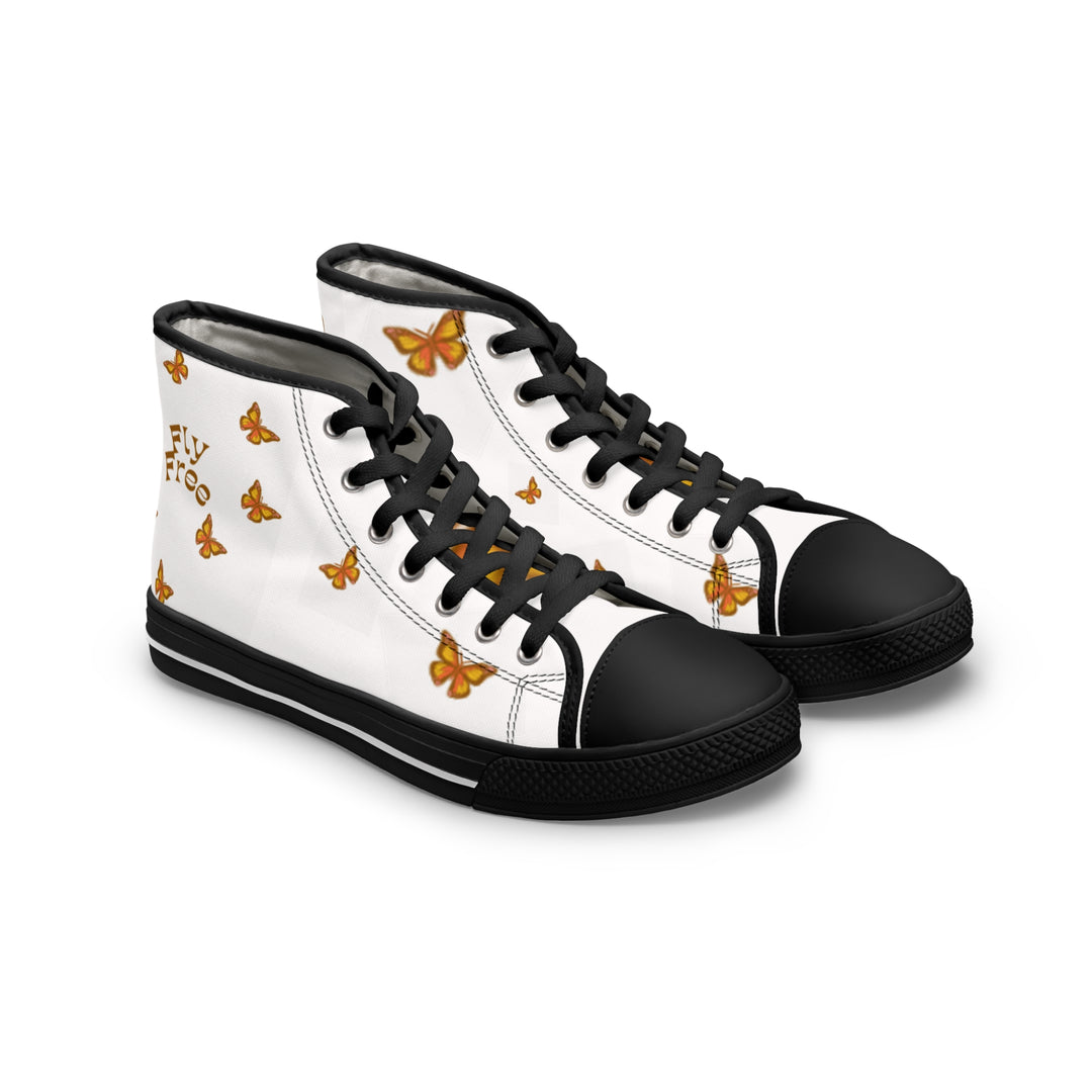 Butterfly High Top Sneakers for Women - Stylish and Fun Footwear