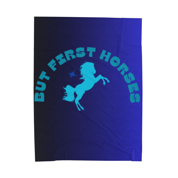 Velveteen Plush Blanket for horse lovers
