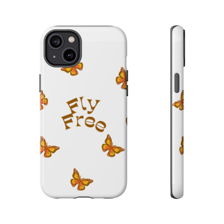 Stylish Phone Case | 'Fly Free' Butterfly Design | Unique Tough Cases