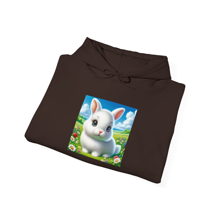 Cute Bunny Hooded Sweatshirt for Animal Lovers, Cozy Apparel for Spring, Easter Gift, Gift for Kids, Casual Wear