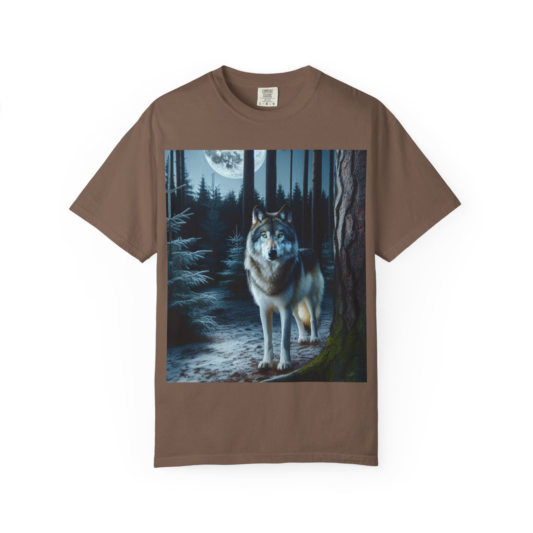 Moonlit Wolf Unisex Garment-Dyed T-shirt