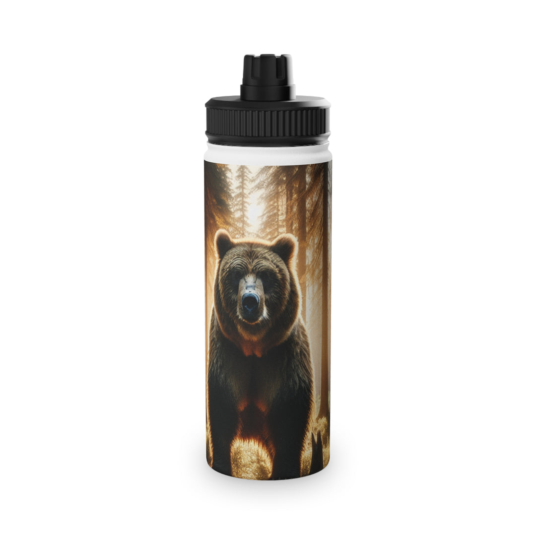 Bear Forest Stainless Steel Water Bottle - Eco-Friendly Sports Lid for Outdoor Adventures