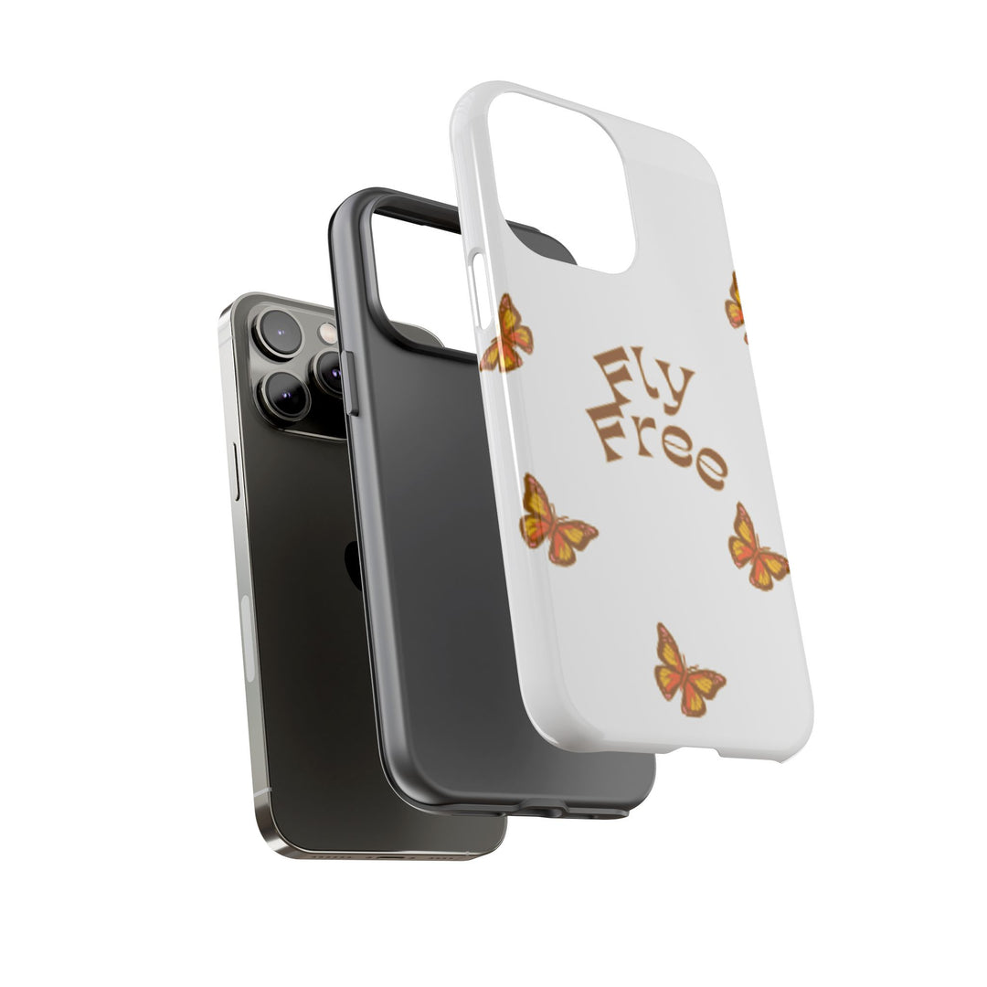 Stylish Phone Case | 'Fly Free' Butterfly Design | Unique Tough Cases