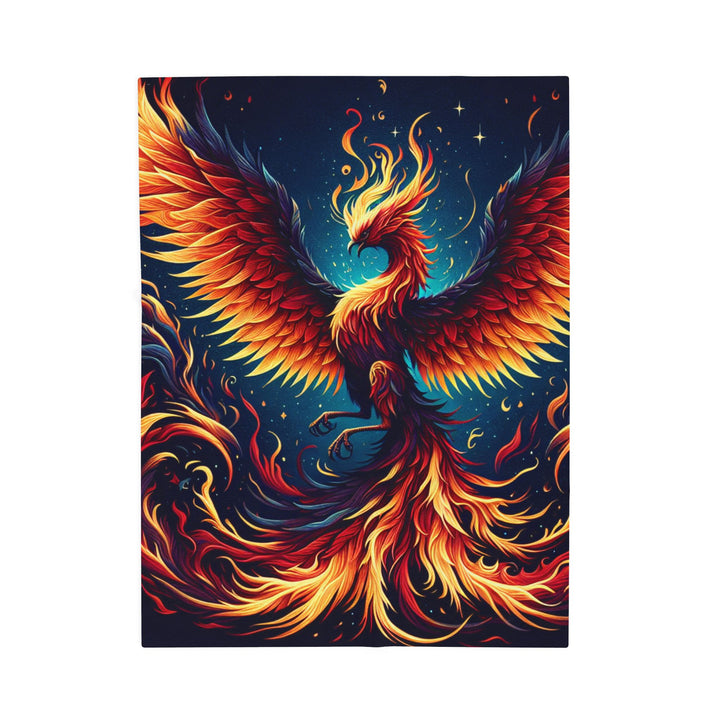 Fire Phoenix Velveteen Plush Blanket - Cozy Decorative Throw for Home & Gift