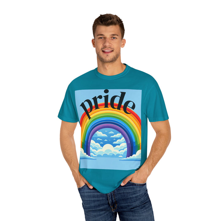 Pride Rainbow T-Shirt | Unisex Garment-Dyed Tee | LGBTQ+ Style, Casual Wear, Gift for Pride Month, Summer Fashion