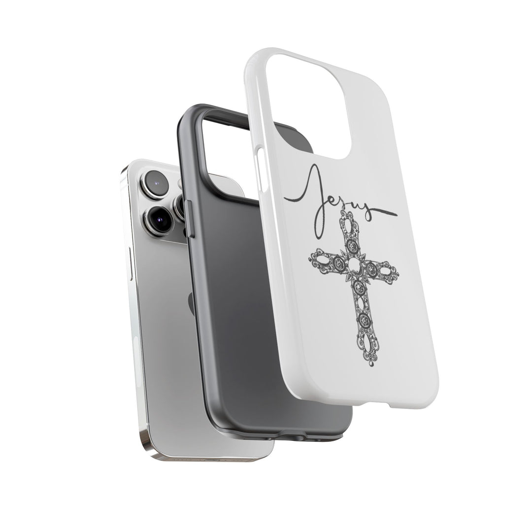 Stylish Tough Case with Jesus Design - Faith-Inspired Phone Cover, Christian Gift, Custom Phone Accessory, Unique Cell Phone Case