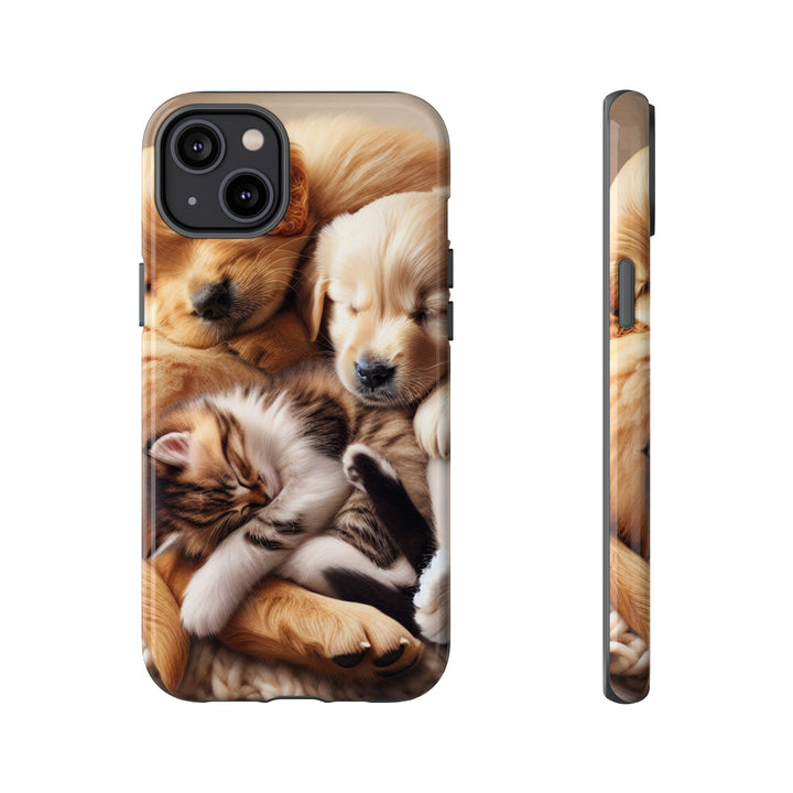 Cute Pets Phone Case - Adorable Dog and Cat Design for Animal Lovers