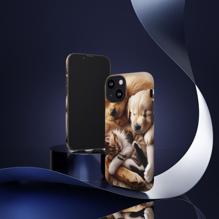 Cute Pets Phone Case - Adorable Dog and Cat Design for Animal Lovers