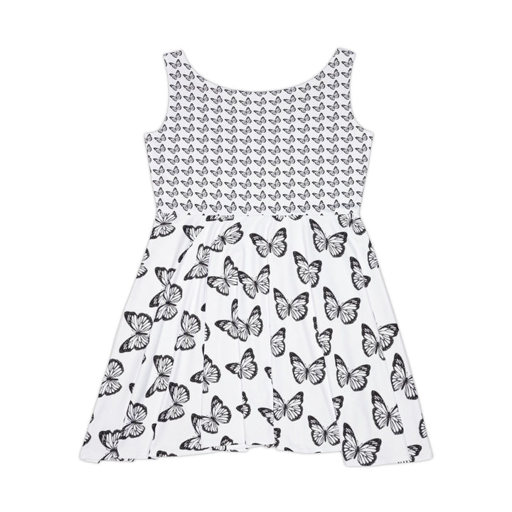 Butterfly Print Women's Skater Dress - Elegant & Whimsical Summer Fashion