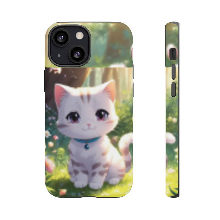 Cute Ai Cat Phone Case - Tough Protection with Floral Design for Cat Lovers