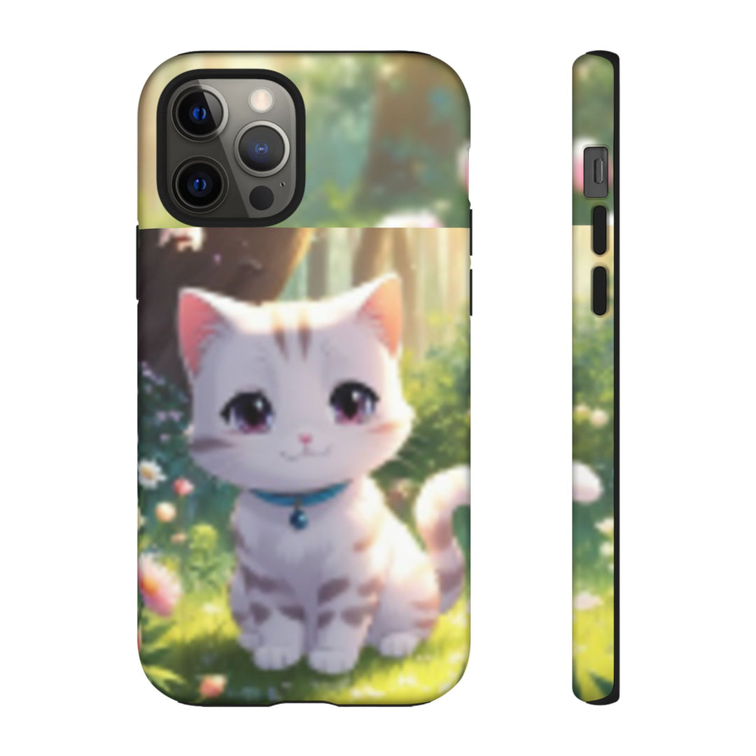 Cute Ai Cat Phone Case - Tough Protection with Floral Design for Cat Lovers