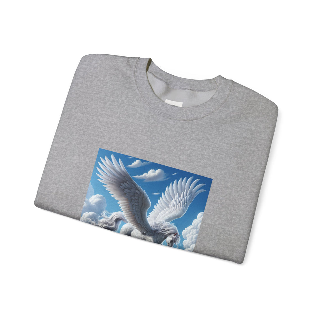Mythical Pegasus Crewneck Sweatshirt, Cozy Unicorn Gift, Fantasy Apparel, Perfect for Fall, Unique Unisex Sweatshirt
