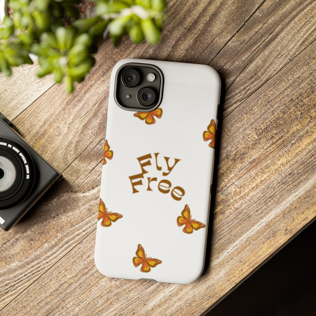 Stylish Phone Case | 'Fly Free' Butterfly Design | Unique Tough Cases