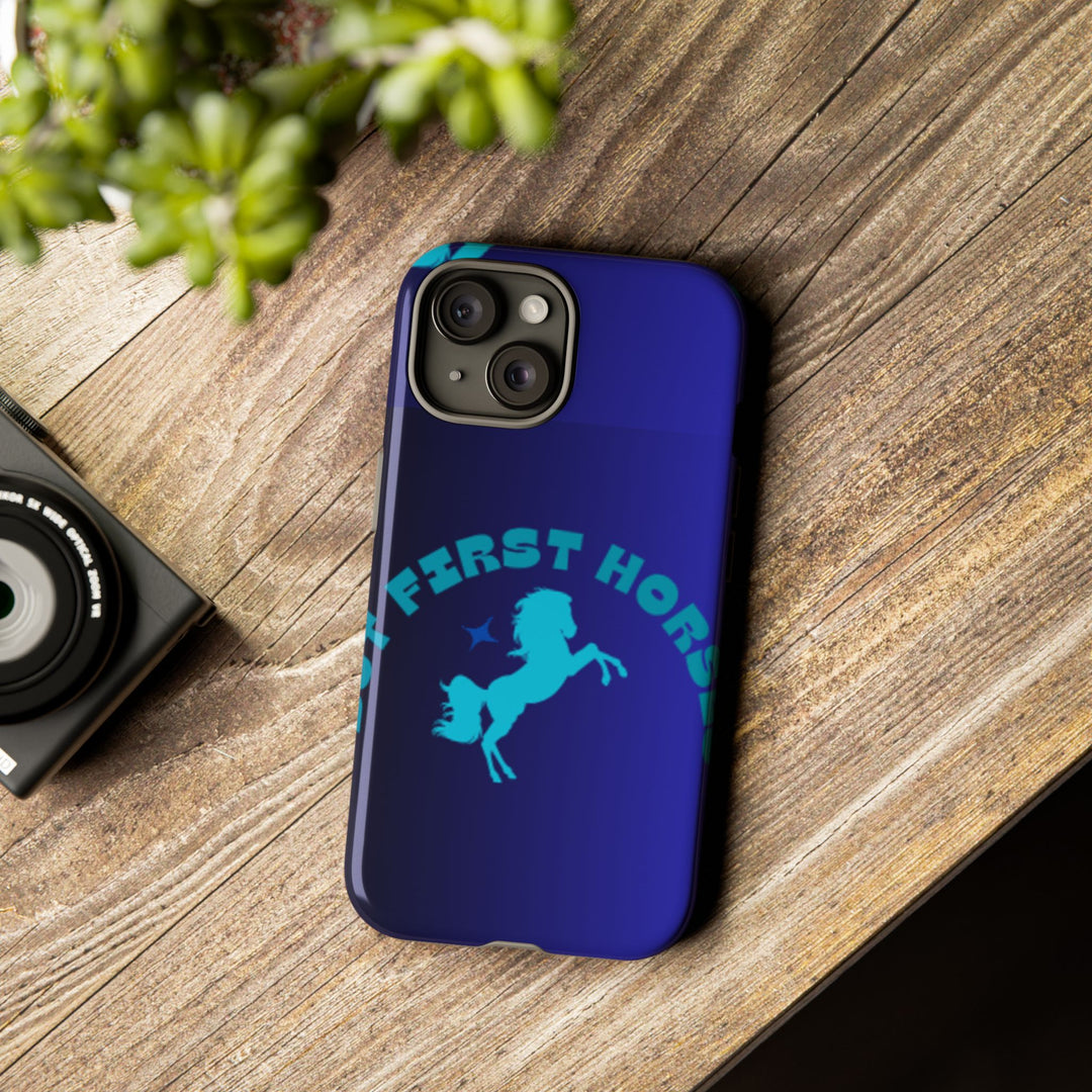 But First Horses Phone Case – Durable Tough Case for Horse Lovers