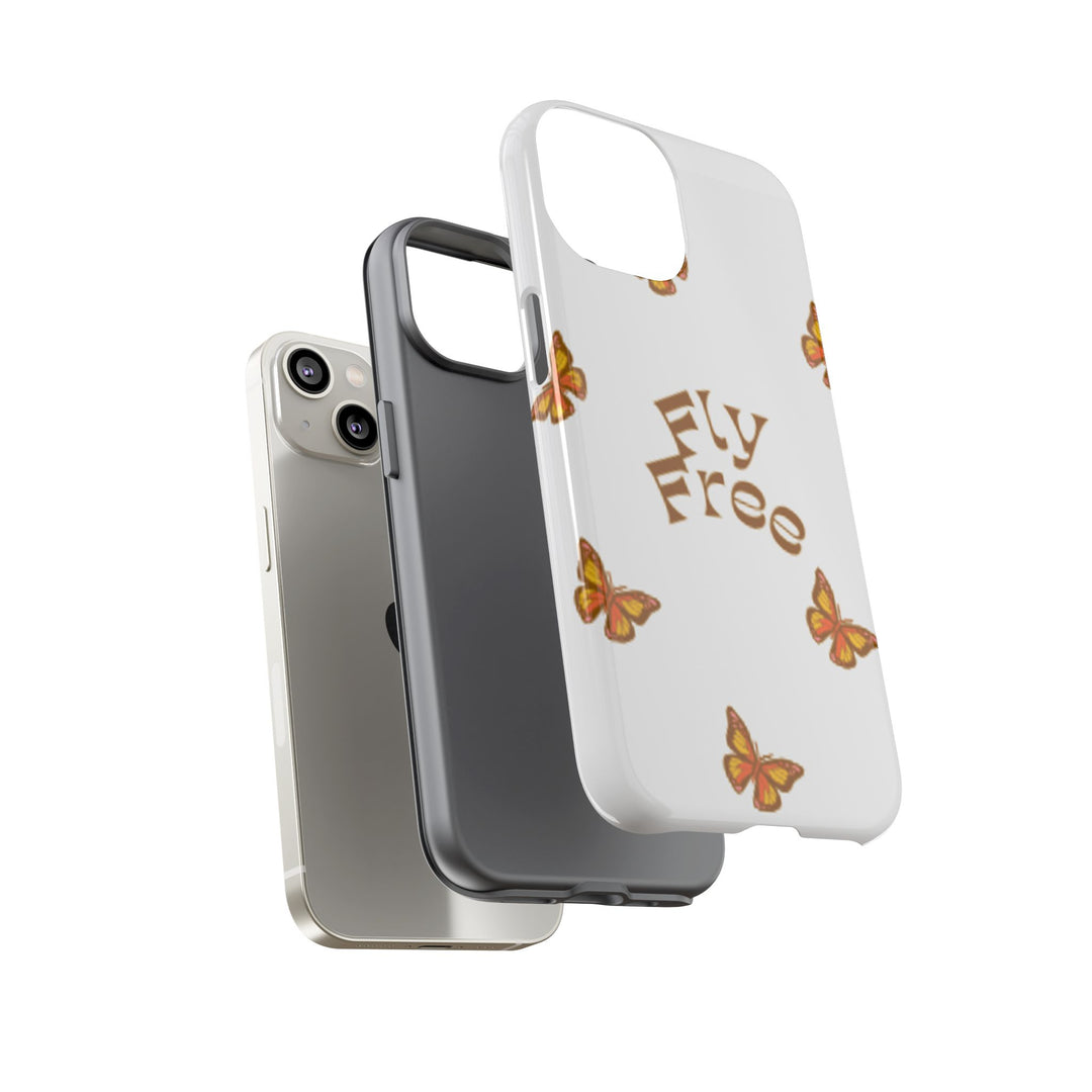 Stylish Phone Case | 'Fly Free' Butterfly Design | Unique Tough Cases