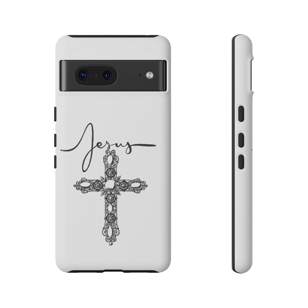 Stylish Tough Case with Jesus Design - Faith-Inspired Phone Cover, Christian Gift, Custom Phone Accessory, Unique Cell Phone Case