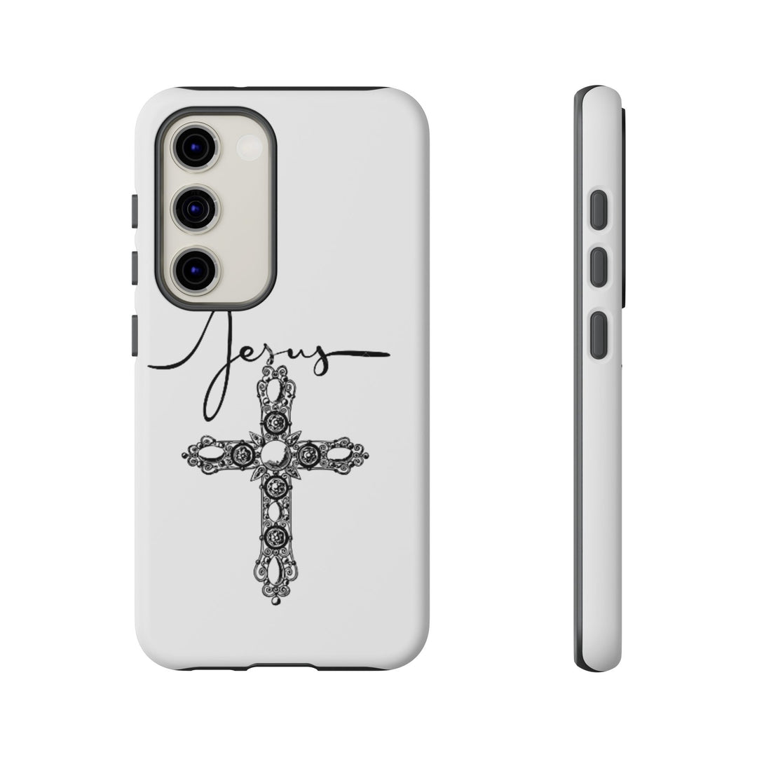Stylish Tough Case with Jesus Design - Faith-Inspired Phone Cover, Christian Gift, Custom Phone Accessory, Unique Cell Phone Case