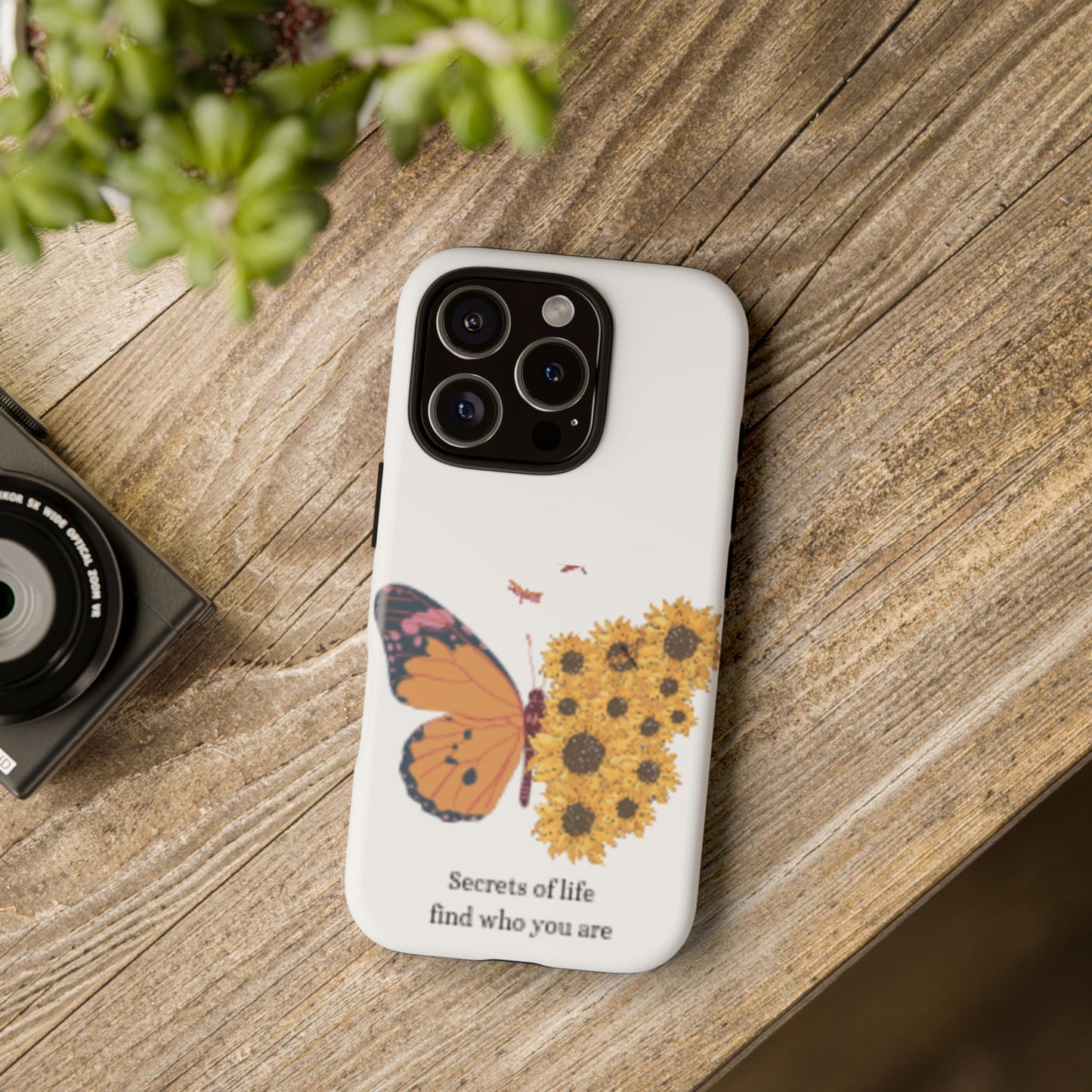 Butterfly & Sunflower Phone Case - "Secrets of Life" Design