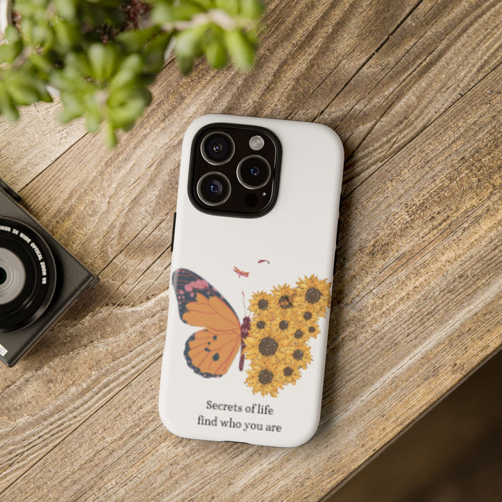 Butterfly & Sunflower Phone Case - "Secrets of Life" Design