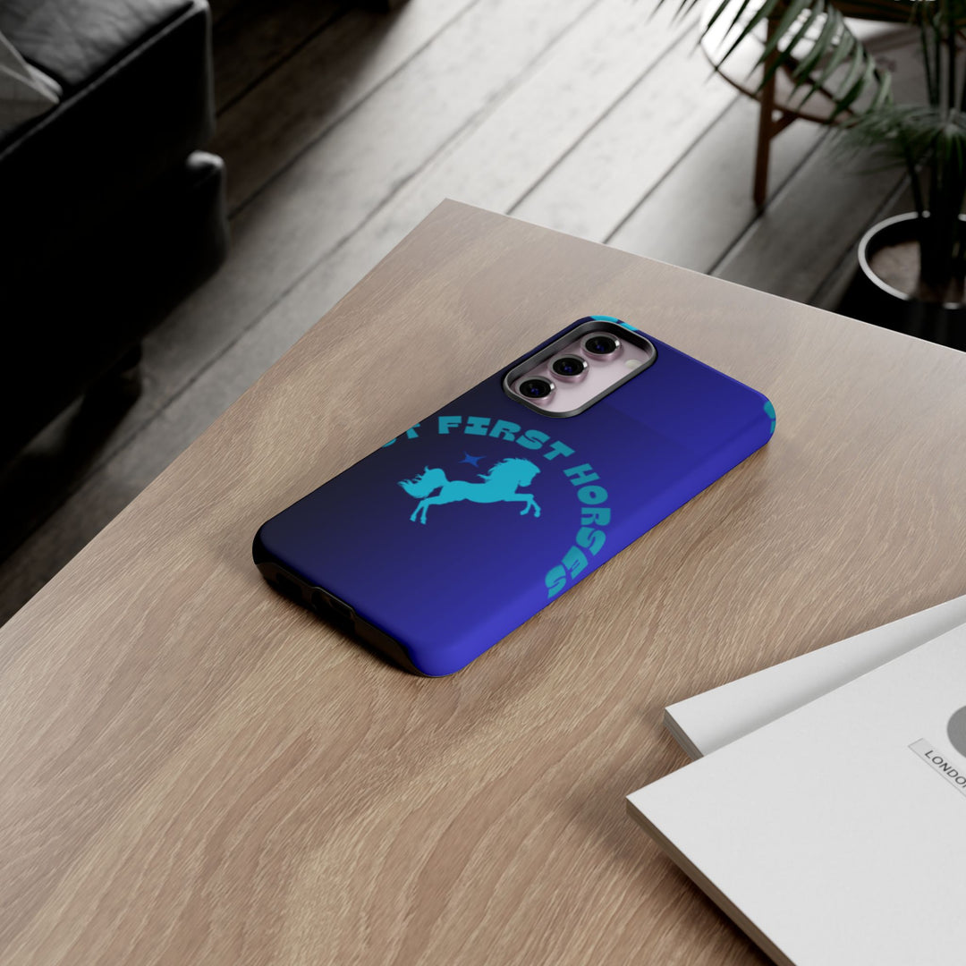 But First Horses Phone Case – Durable Tough Case for Horse Lovers