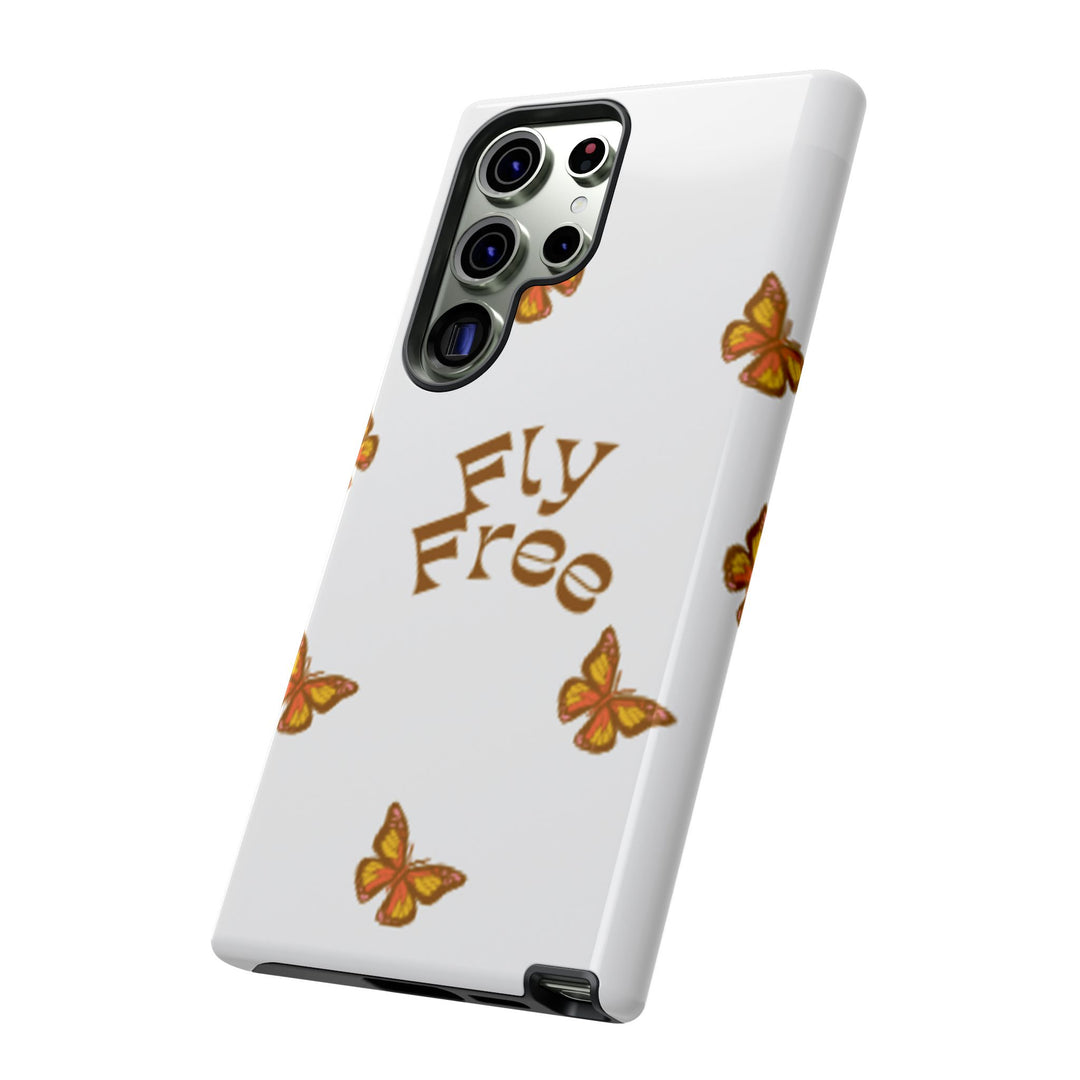 Stylish Phone Case | 'Fly Free' Butterfly Design | Unique Tough Cases