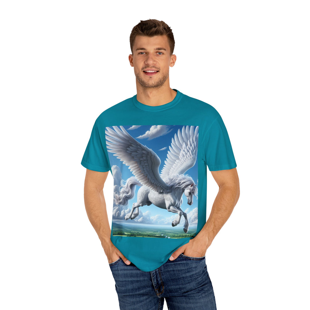 Mythical Pegasus Unisex Garment-Dyed T-shirt | Dreamy Fantasy Art Tee