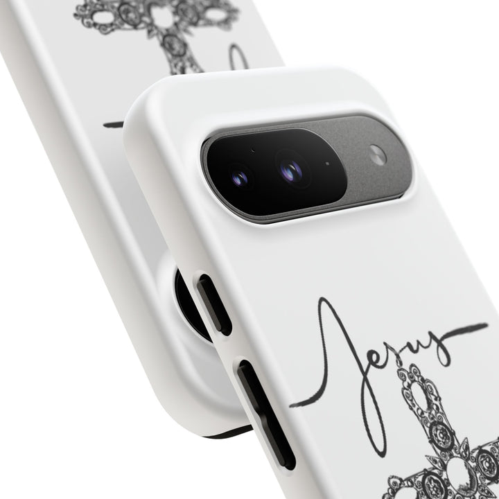 Stylish Tough Case with Jesus Design - Faith-Inspired Phone Cover, Christian Gift, Custom Phone Accessory, Unique Cell Phone Case