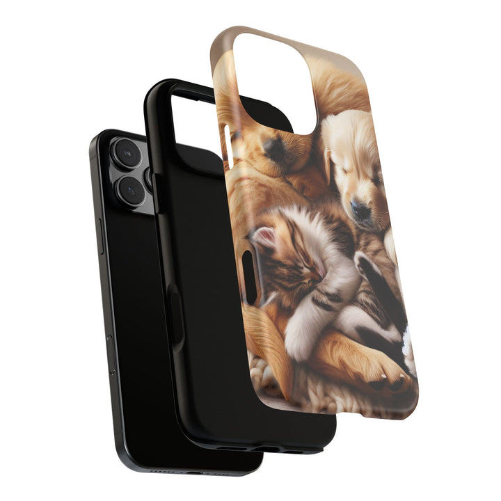 Cute Pets Phone Case - Adorable Dog and Cat Design for Animal Lovers