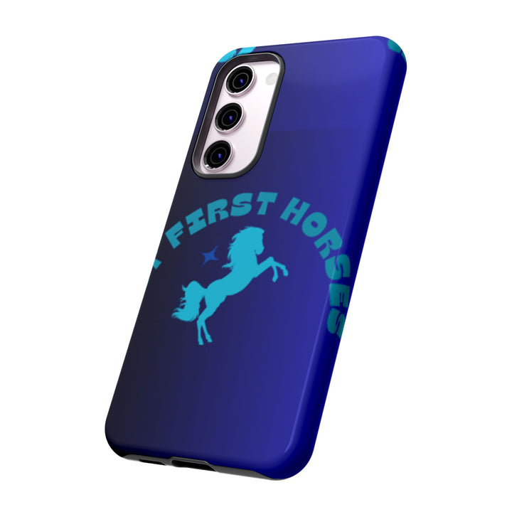 But First Horses Phone Case – Durable Tough Case for Horse Lovers
