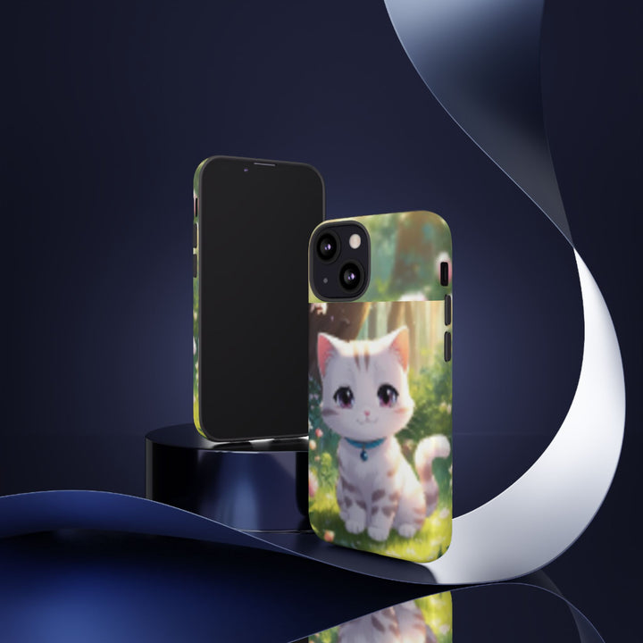 Cute Ai Cat Phone Case - Tough Protection with Floral Design for Cat Lovers