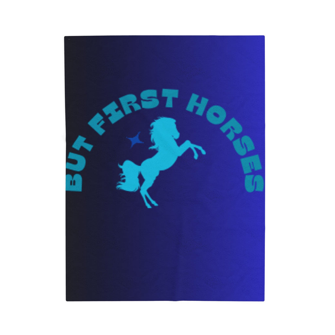 Velveteen Plush Blanket for horse lovers